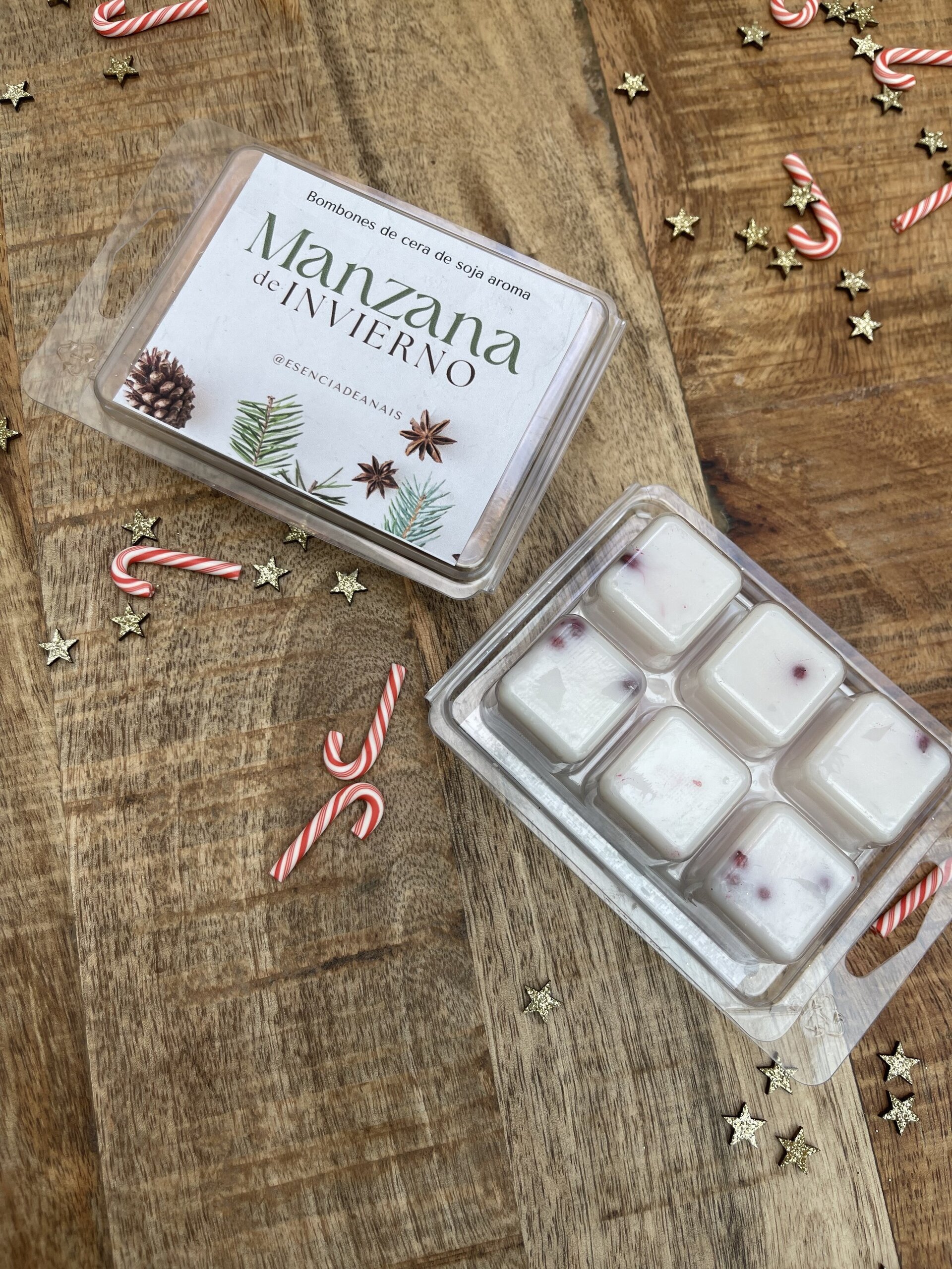 Bombones de cera aroma manzana de invierno. - 2