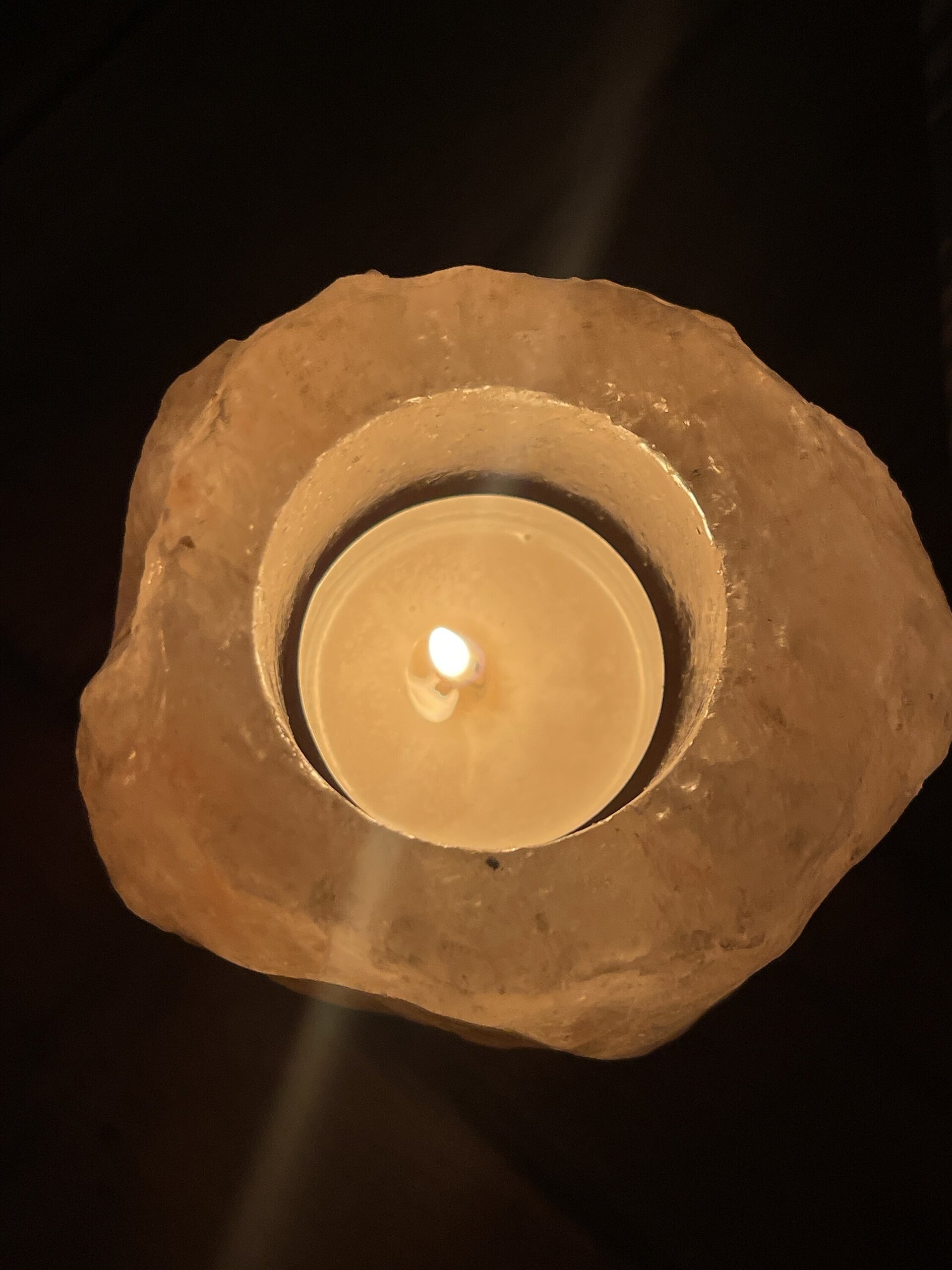 Porta velas piedra de sal. - 4