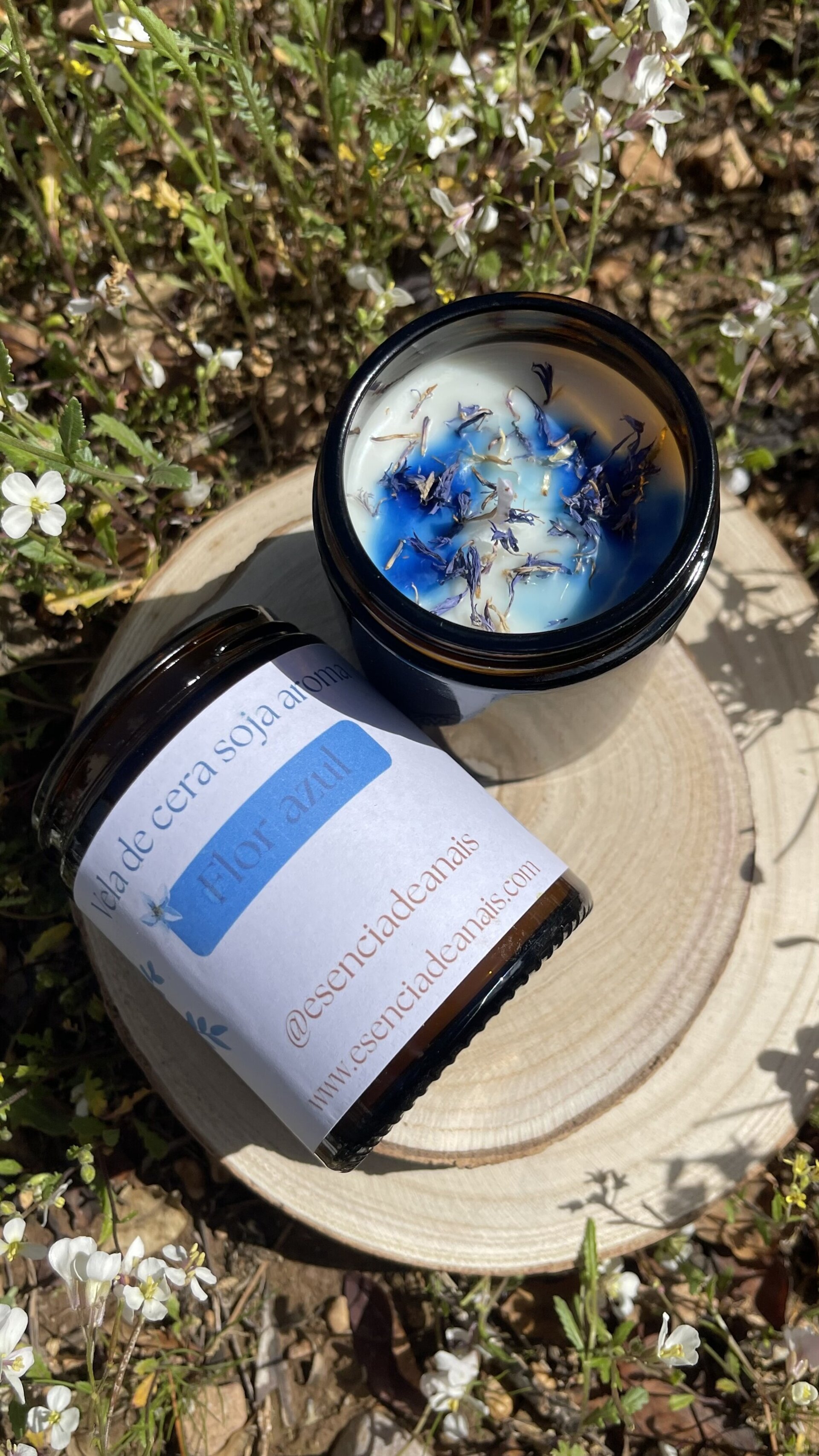 Vela flor azul. - 3