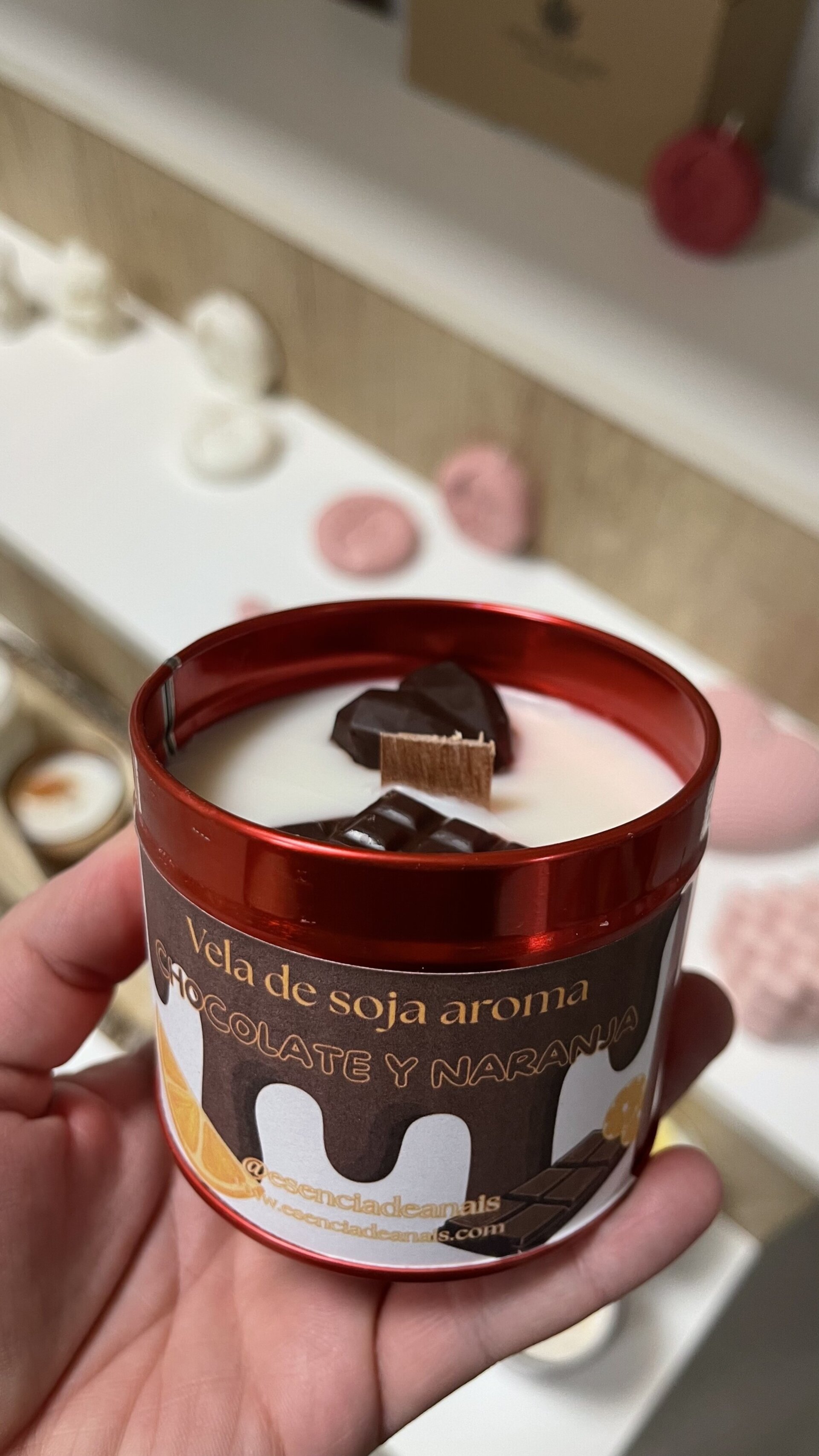 Vela aroma chocolate y naranja. - 2